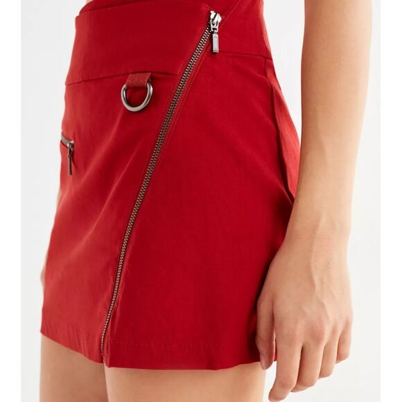 Urban Outfitters Silence + Noise rust color moto mini skirt size small - Picture 3 of 11